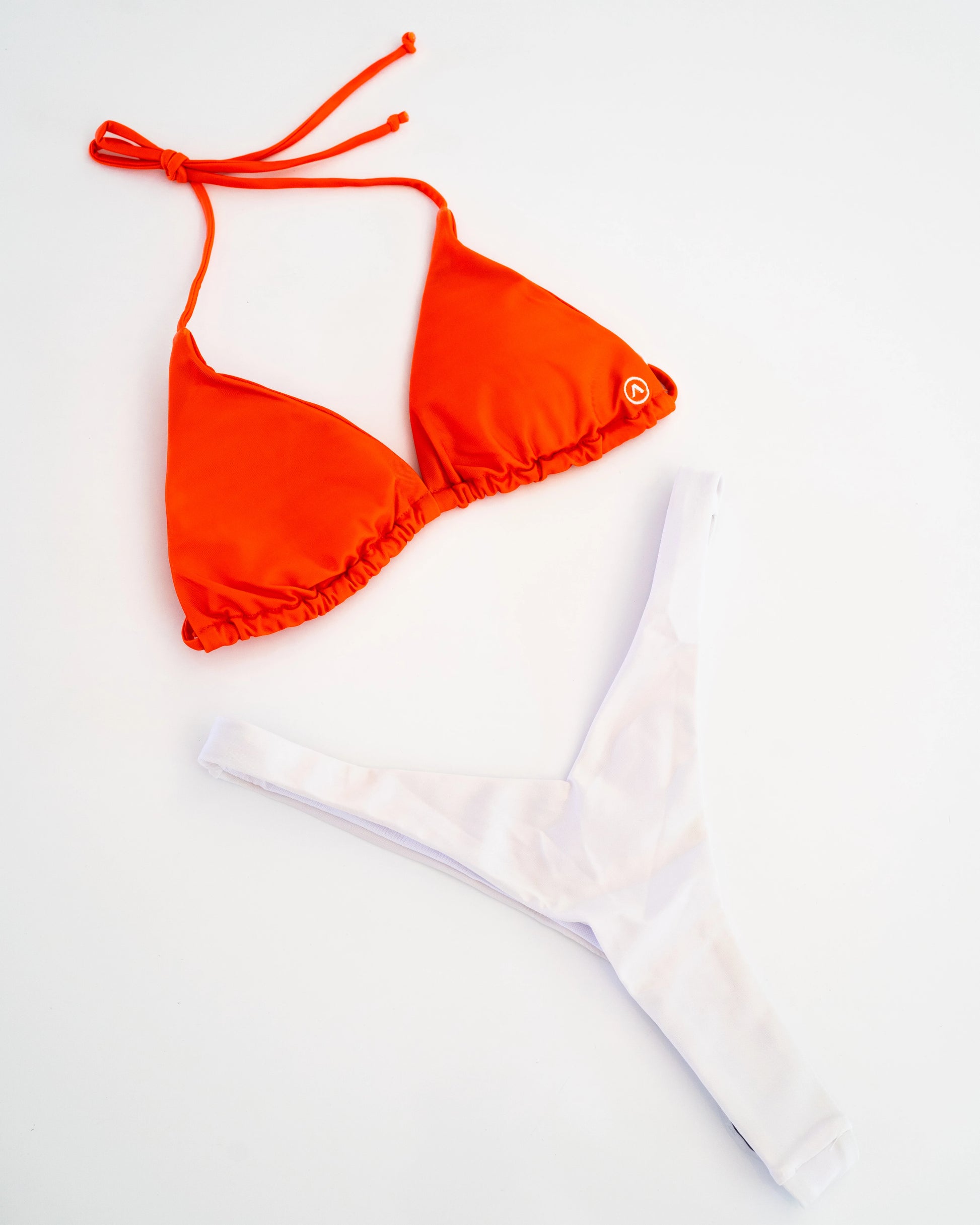 bikini maya blanco y naranja sexy