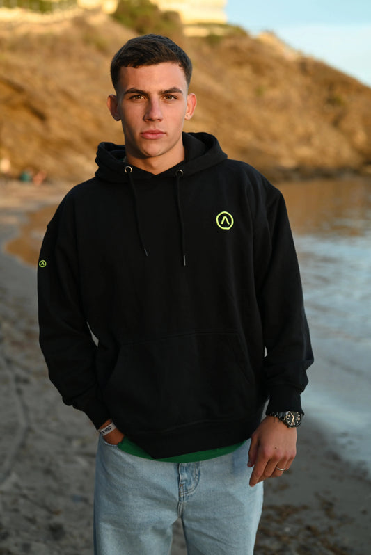 black hoodie Beach