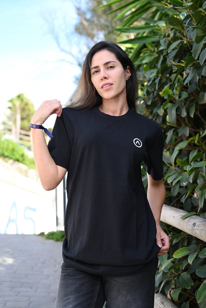 camiseta negra S
