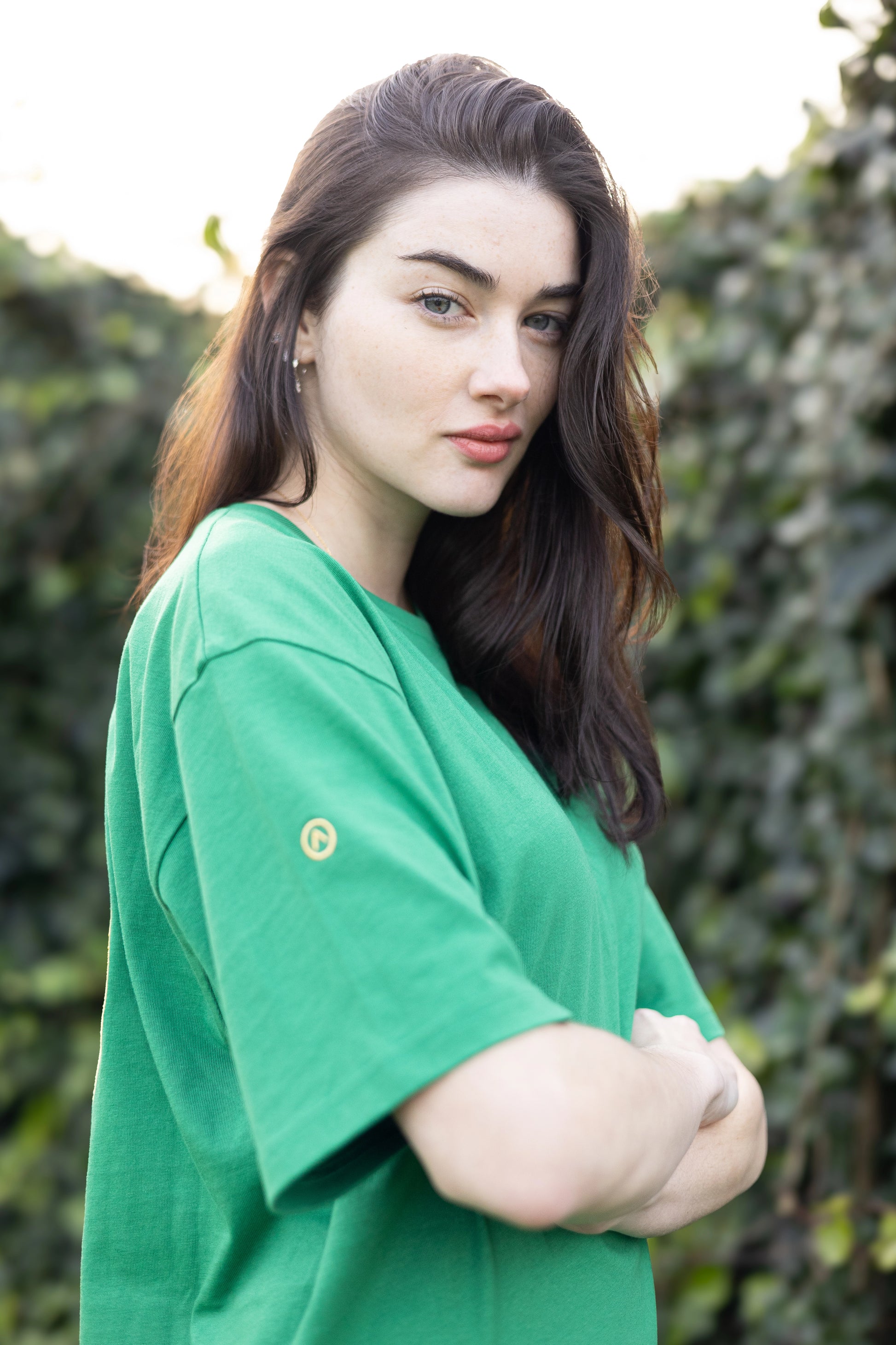camiseta verde moda