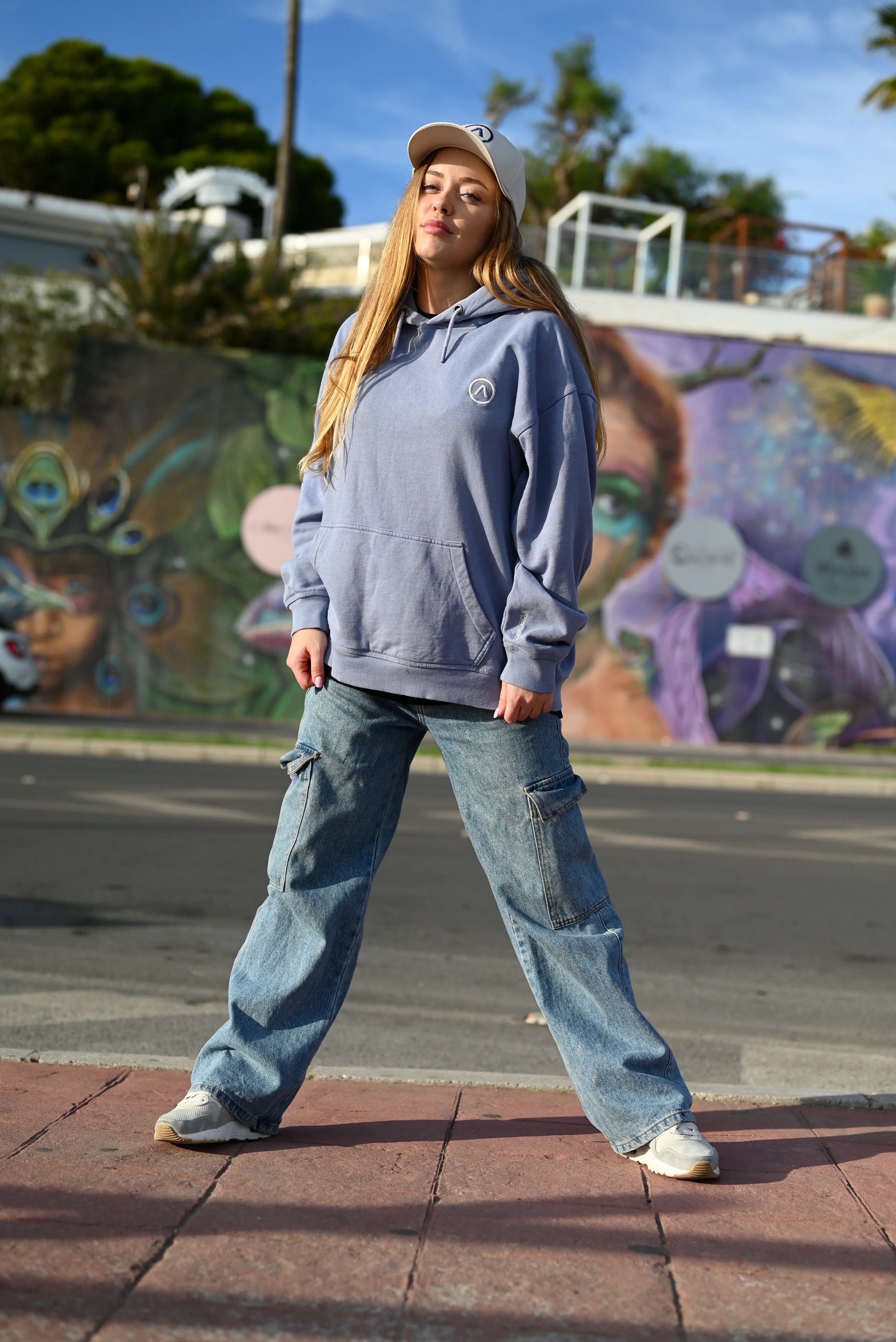 sky blue hoodie